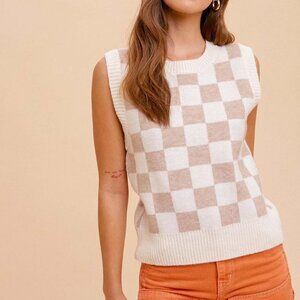 Hem + Thread Checkerboard Sweater Vest